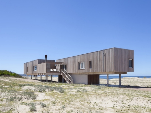 Casa de la playa en Chihuahua construcción frente al mar