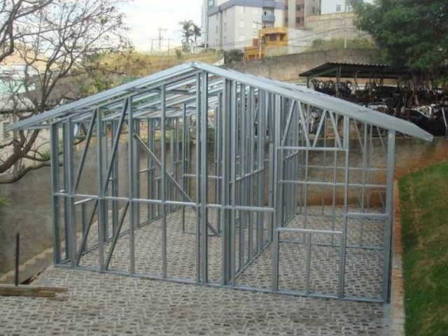 Light Steel Framing como alternativa para la construcción de casas populares - Estructura de acero terminada de la casa social