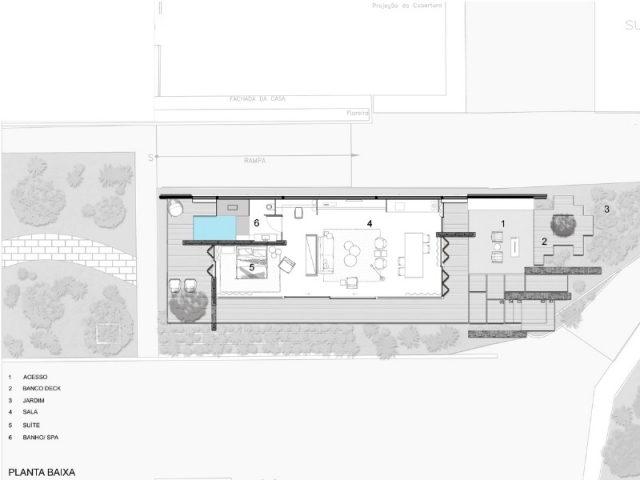 Casa Lite SP / Duda Porto Arquitectura - Plano de la distribución de los ambientes de la Casa Lite.
